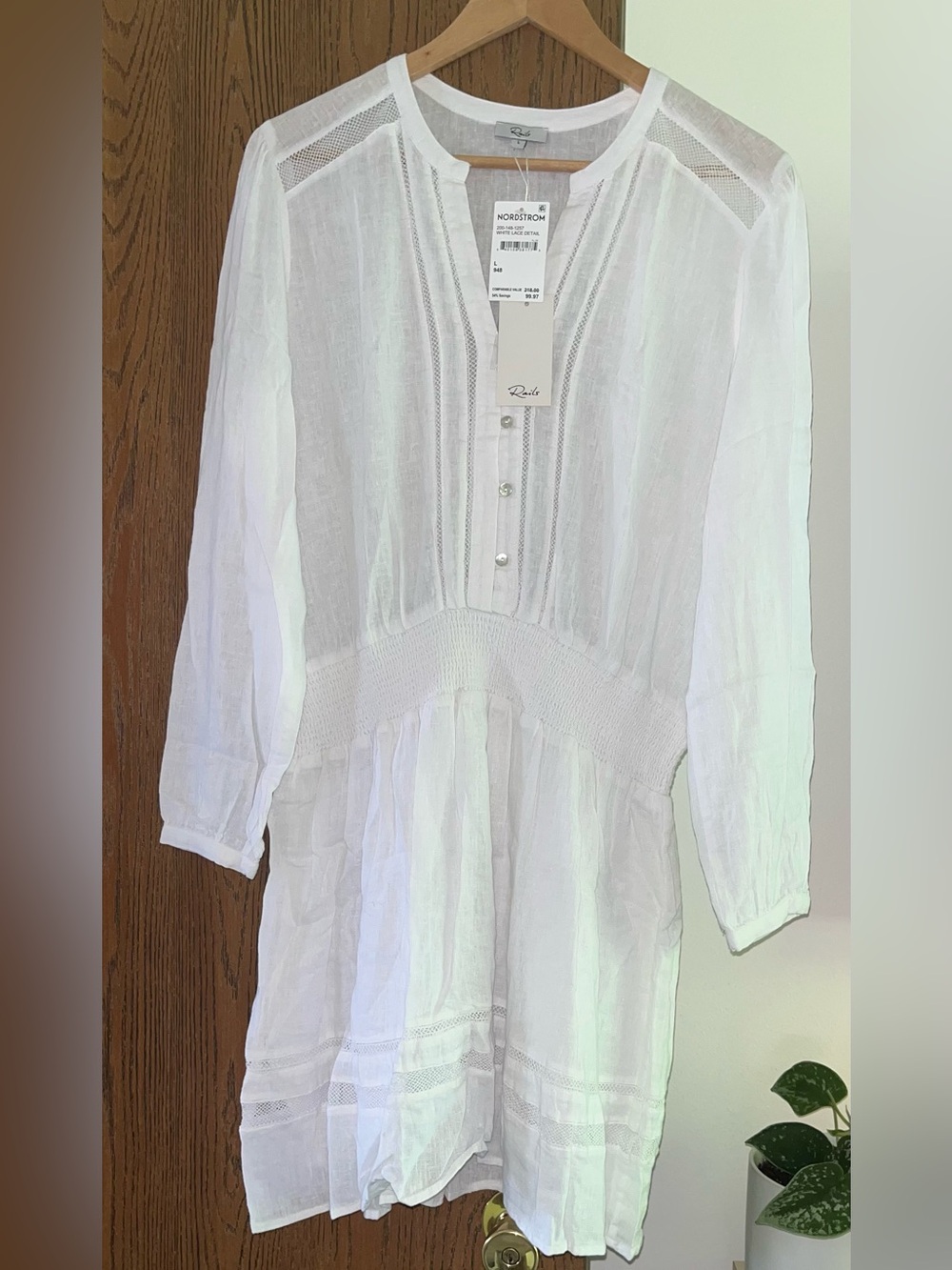 NWT Rails Jasmine Smocked Dress L - Picture 4 of 9
